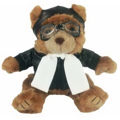8 Inch Brown Aviator Bear