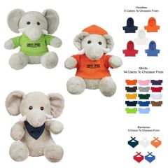 8 Inch  Colorful Pulpy Elephant Toy