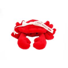 8 Inch Cranky Crab With Ribbon and One Color Imprint