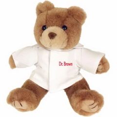 8 Inch Doctor Bear With One Color Imprint