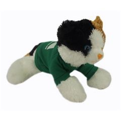 8 Inch Esmeralda Calico Cat With T-Shirt and One Color Imprint