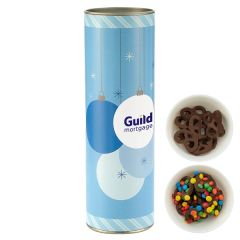 8 Inch Gift Tube With Chocolate Pretzels