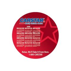 8 Inch Hard Surface Calendar Mouse Pad With 1/8 Inch Rubber Base