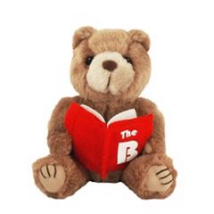 8 Inch Library Bear With One Color Imprint