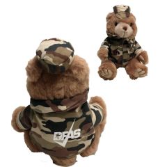 8 Inch Marine-Desert Camo Bear With One Color Imprint
