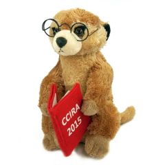 8 Inch Meerkat Book Geek With One Color Imprint