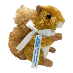 8 Inch Nutsie Squirrel With Ribbon and One Color Imprint