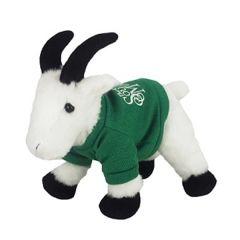 8 Inch Rocky Mountain Goat With T-Shirt and One Color Imprint