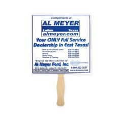 8 Inch  Square Hand Fan Sandwich Style