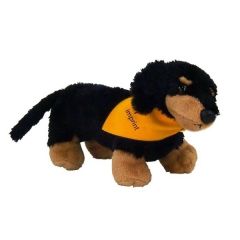 8 Inch Vienna Dachshund Dog With Bandana and One Color Imprint