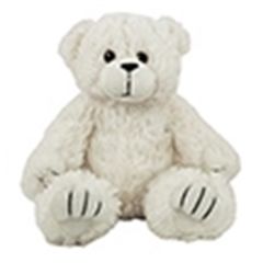 8 Inch White Curly Bear