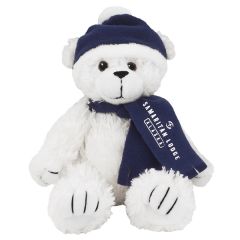 8 Inch Winter Bear With One Color Imprint