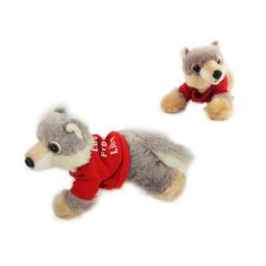 8 Inch Woolsey Wolf With T-Shirt and One Color Imprint