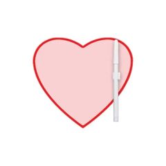 8 Inch X8 Inch  Heart Custom Memo Board W/Magnets Or Tape On Back