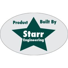 8 Inch X 5 Inch Oval Kwik-Ship Decal