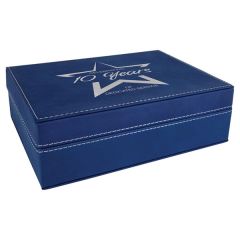 8 Inch X 6 3/8 Inch Laserable Leatherette Premium Gift Box