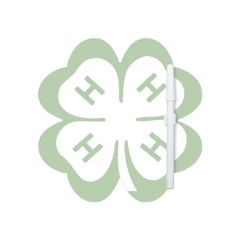 8 Inch X 8 Inch Clover Shape Memo Board W/Magnets Or Tape On Back