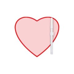 8 Inch X 8 Inch Heart Custom Memo Board W/Magnets Or Tape On Back