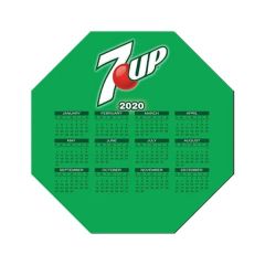 8 Inch X 8 Inch Octagon Calendar Mouse Pad 1/8 Inch Rubber Base