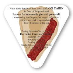 8 Inch X 8 Inch Triangle Shape Stock Vinyl Magnet - 30mil