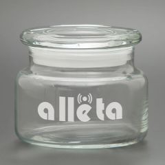 8 Oz Apothecary Jar W/ Flat Lid