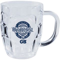 8 Oz Clear Plastic Dimple Mug W/Handle