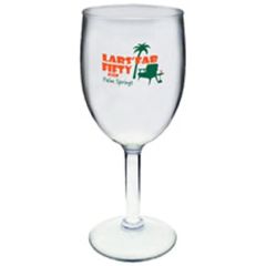 8 Oz Clear Plastic Wine Glass