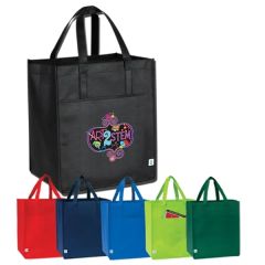 90 GSM Non-Woven Reusable Tote Bag W/ Handles, Drop-In Board