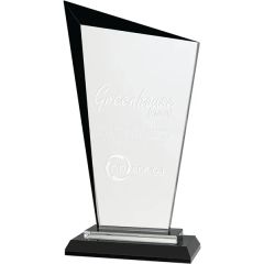 9 1/2 Inch Black Razor Glass Award