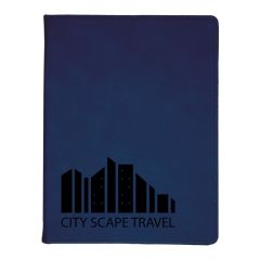 9 1/2 Inch X 12 Inch Leatherette Blue/Black Portfolio