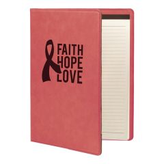 9 1/2 Inch X 12 Inch Leatherette Pink Portfolio