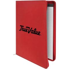 9 1/2 Inch X 12 Inch Leatherette Red Portfolio With Zipper