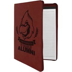 9 1/2 Inch X 12 Inch Leatherette Rose Portfolio With Zipper