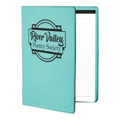 9 1/2 Inch X 12 Inch Leatherette Teal Portfolio