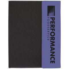 9 1/2 Inch X 12 Inch Purple Leatherette & Black Canvas Portfolio