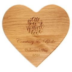 9 1/2 Inch X 8 Inch Alder Heart Plaque