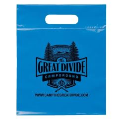 9 1/2w X 12h Die Cut Handle Bag - Flexo Ink Print