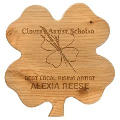 9 3/4 Inch X 10 1/4 Inch Alder Clover Plaque