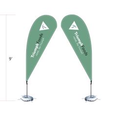 9 Ft Double Size Custom Teardrop Flag Banner