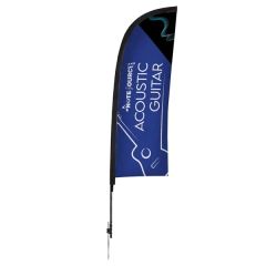 9 Ft Elite Blade Nylon Sail Sign Flag, 1-Sided, Ground Spike