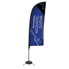 9 Ft Elite Blade Nylon Sail Sign Flag, 1-Sided, Scissor Base