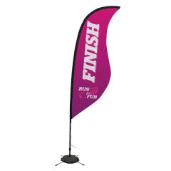 9 Ft Premium Sabre Sail Sign Flag, 1-Sided, Scissor Base