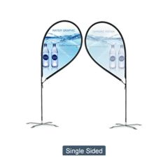 9 Ft Single-Sided R-Shape Advertising Flag In Full Color