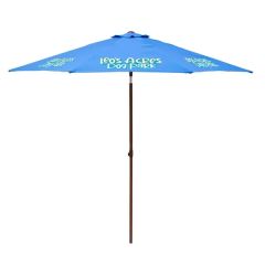 9 Ft Wood Look Tilting Market Umbrella Kit 8 Imprints