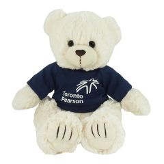 9 Inch Cream Peter Bear With T-Shirt and One Color Imprint