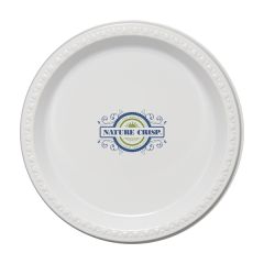 9 Inch Plastic Plate - White - Tradition