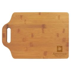 9 Inch X 13 Inch Bamboo Cutting Board W/ Handle