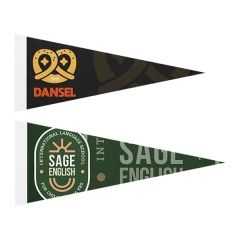 9 Inch X 24 Inch Full Color Felt Pennant - With Strip