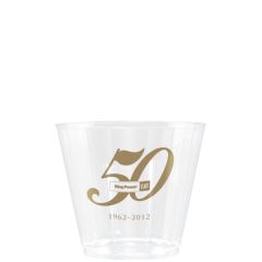 9 Oz Clear Fluted Plastic Rock Cup - Tradition