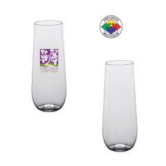 9 Oz BPA Free Light Plastic Stemless Flute